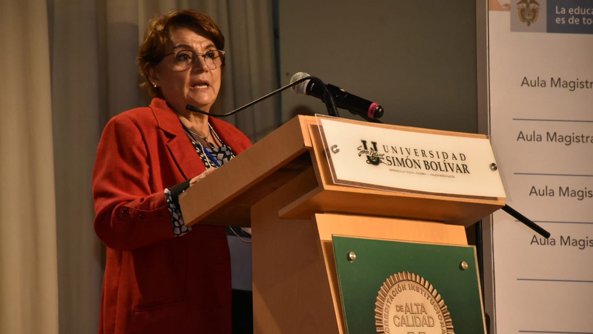 La profesora Dolly Montoya Castaño, rectora de la UNAL, intervino en el foro Gobierno Institucional en la Educación Superior: Perspectivas y Retos en Contextos de Cambio. / Universidad Simón Bolívar