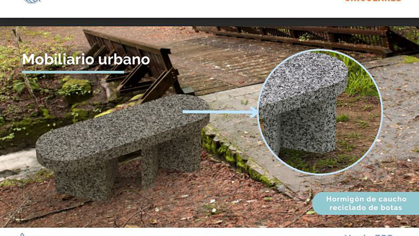 Con el hormigón de caucho se podrán elaborar mobiliarios urbanos (sillas, bancas y mesas) para parques públicos. Foto: Grupo Parche – Diseño Industrial UNAL.