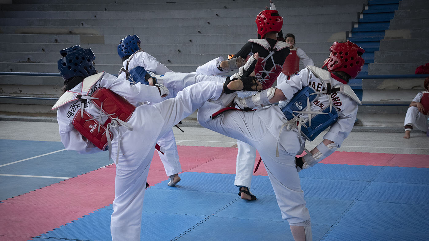 Encuentro Universitario de Combate Taekwondo UNAL 2024. Fotos: Nicol Torres, Unimedios