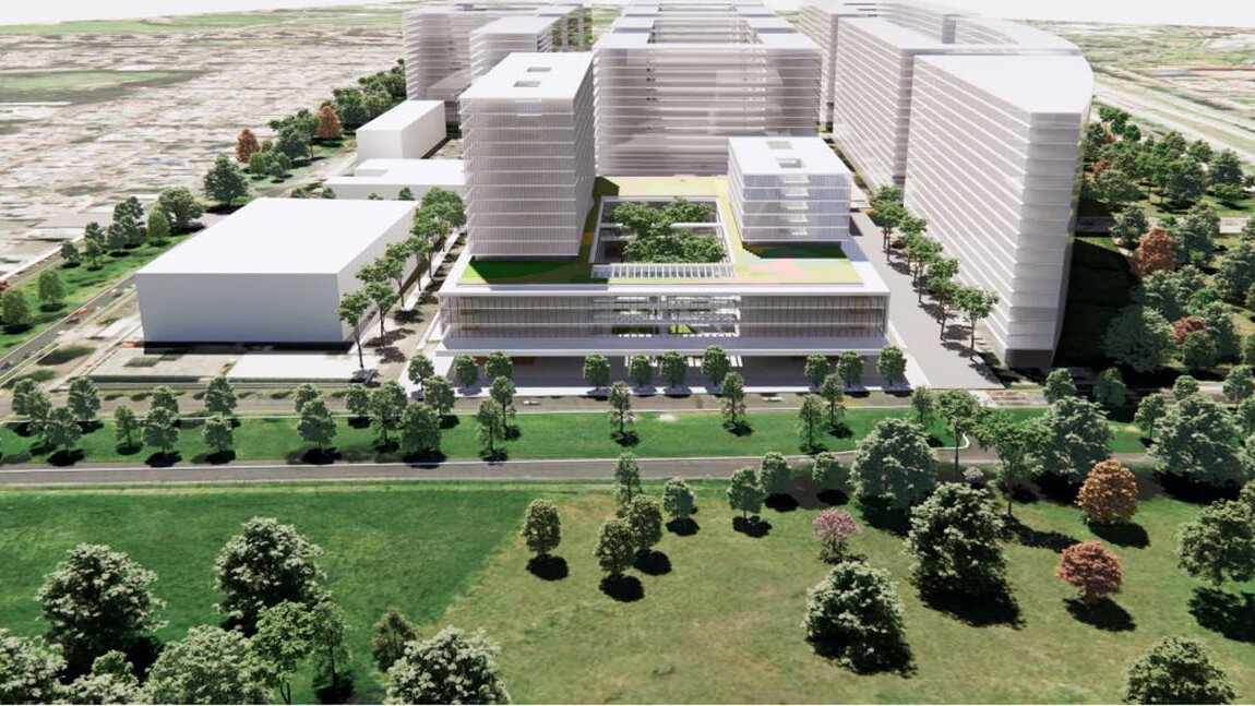 Presentación de lo que sería ser la primera fase de expansión del Hospital Universitario Nacional (HUN) de la UNAL. Foto: presentación del grupo Barcelona Global Design (BGD).