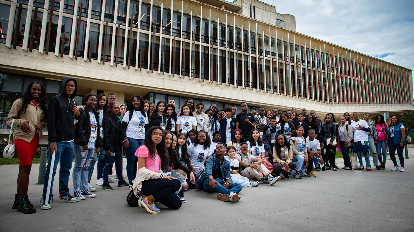 Hoy 58 estudiantes de grado décimo de colegios de Quibdó y Buenaventura visitaron el campus de la UNAL Sede Bogotá. Foto: Nicol Torres - Unimedios.