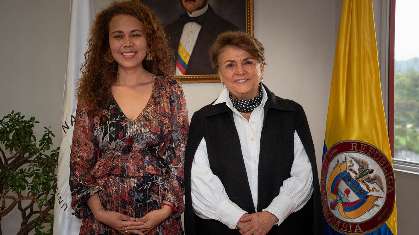 En la reunión participaron la ministra y los viceministros de Ciencia Tecnología e Innovación, además de directivos de la UNAL. Foto: Nicol Torres, Unimedios. 