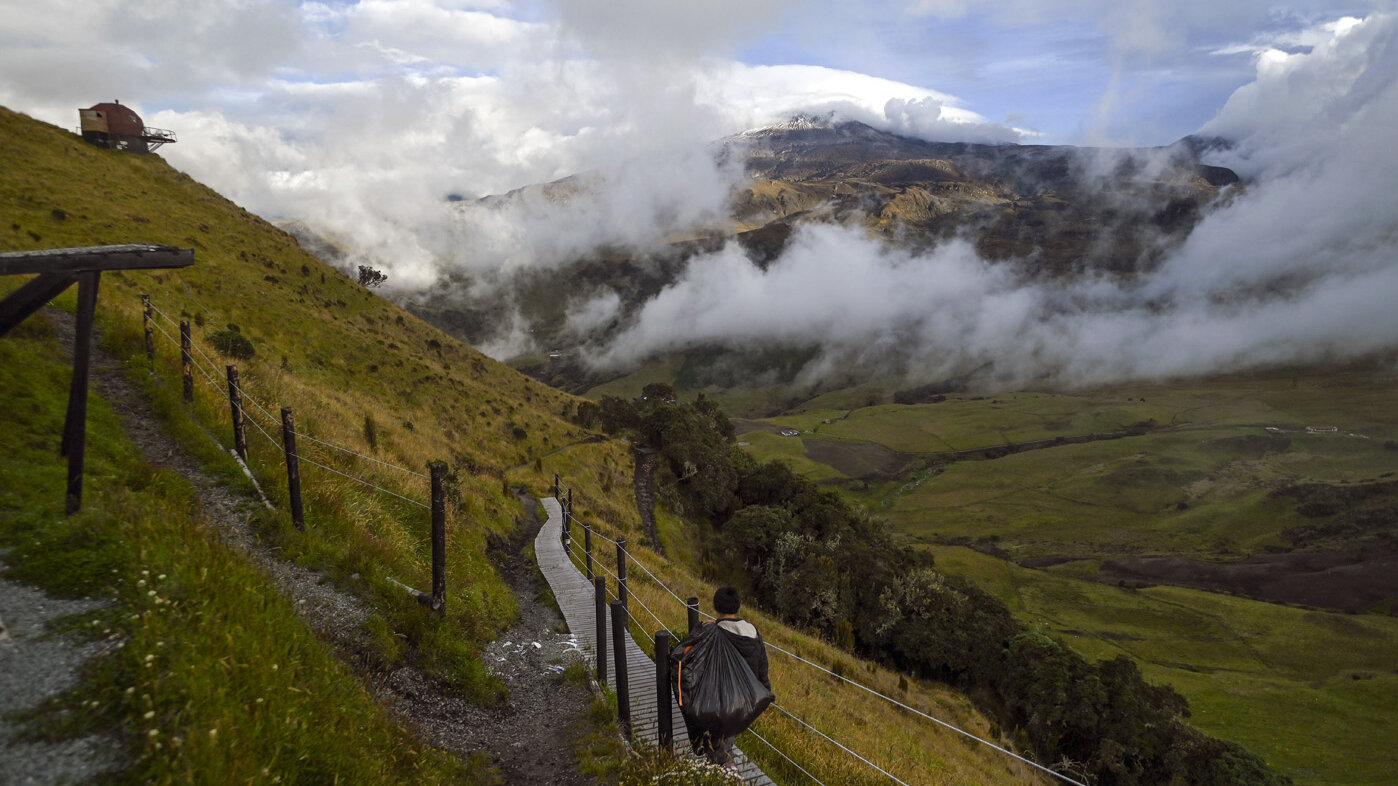 Nevado del Ruiz, un ícono del Eje Cafetero en Colombia. Foto: Joaquin Sarmiento AFP.