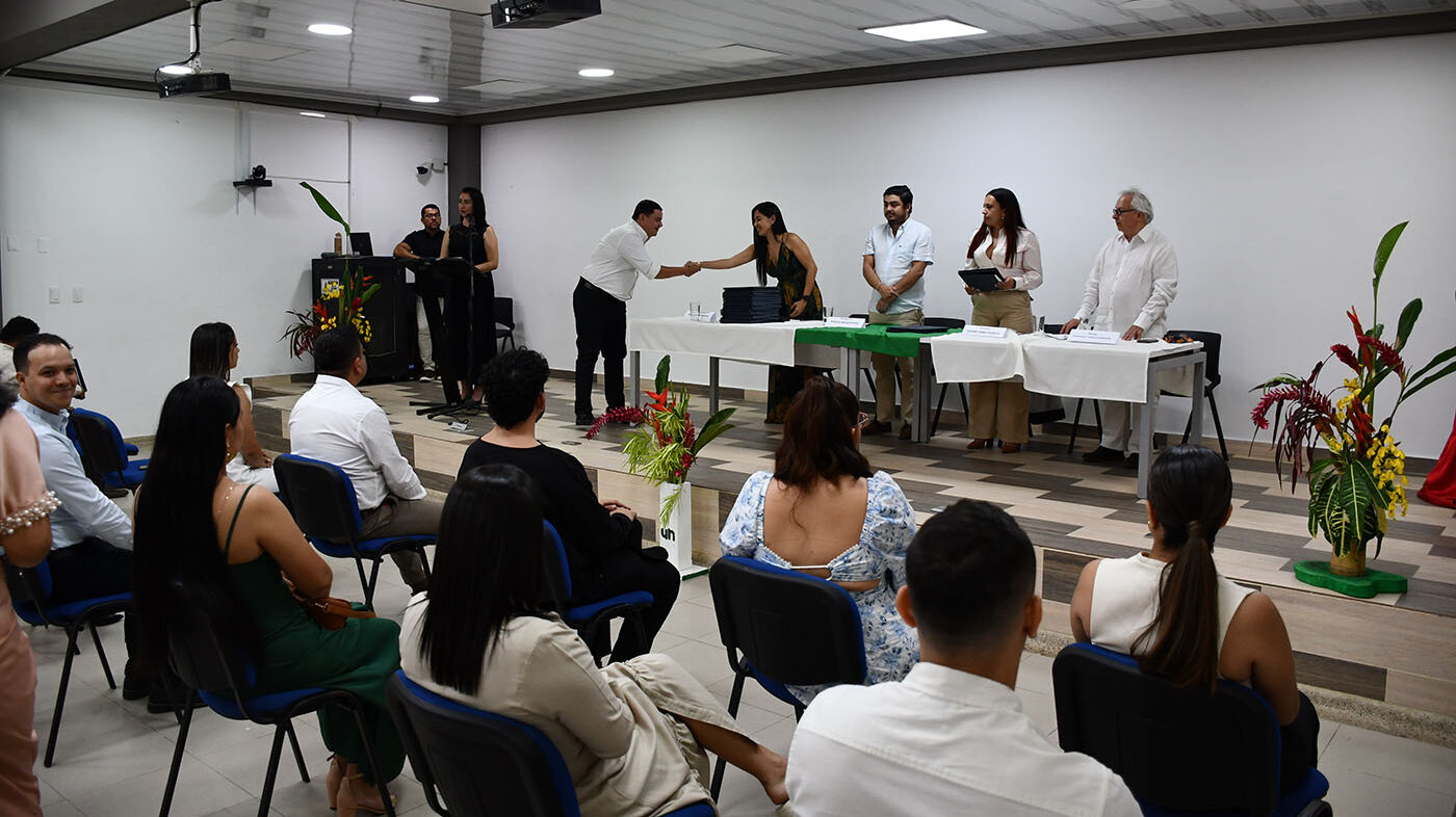 La ceremonia se realizó en el Auditorio Principal de la UNAL Sede Orinoquia. Fotos: Centro de Producción Radiofónica Sede Orinoquia.