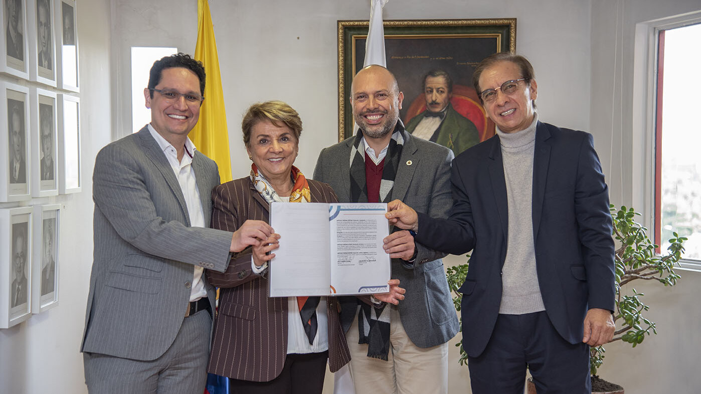 La UNAL y Fodun firmaron hoy el acta de creación de la Corporación Rotorr-Impulsor de Innovación. Foto: Jeimi Villamizar - Unimedios. 