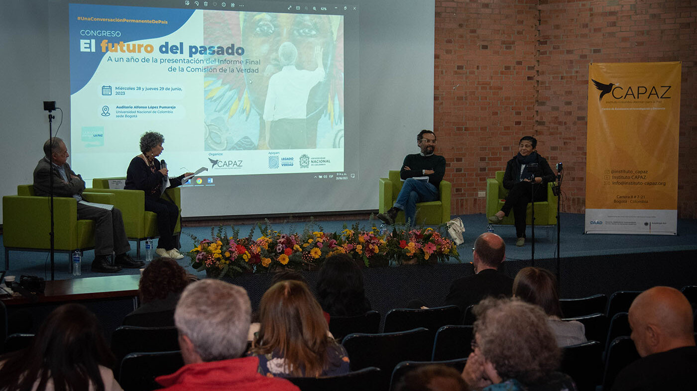 Hoy en la UNAL se inició el Congreso: El futuro del pasado. A un año de la presentación del Informe Final de la CEV. Foto: Nicol Torres - Unimedios.