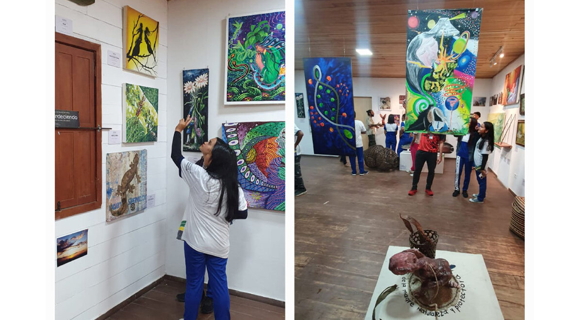 Estudiantes de la Escuela Duque de Caxias de Tabatinga (Brasil) en salida de campo. Foto: Layane Vieira, investigadora de la Maestría en Estudios Amazónicos de la UNAL Sede Amazonia.