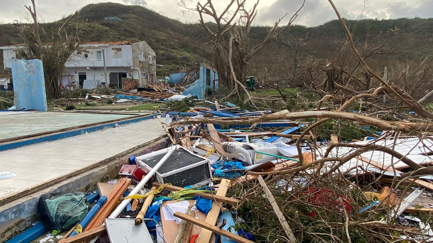 El huracán Iota dejó a su paso destrucción en la infraestructura y el ecosistema en Providencia y Santa Catalina. Foto: archivo Coralina.