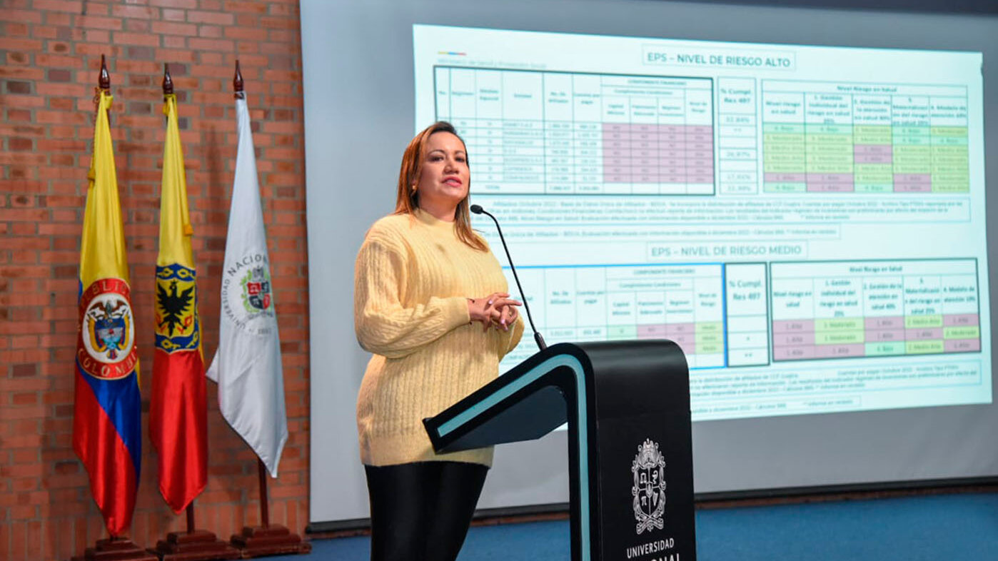 La ministra de Salud, Carolina Corcho, participó en el foro sobre reforma a la salud, organizado por la UNAL. Fotos: Jeimi Villamizar - Unimedios