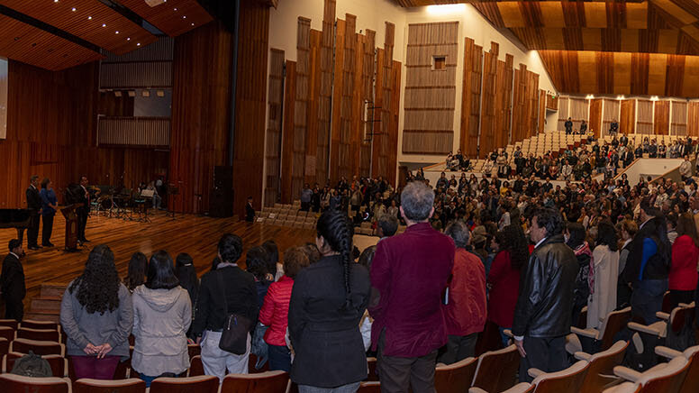 El IX Encuentro de Egresados de la Sede Bogotá se llevó a cabo en el emblemático Auditorio León de Greiff. Fotos: Nicol Torres, Unimedios.