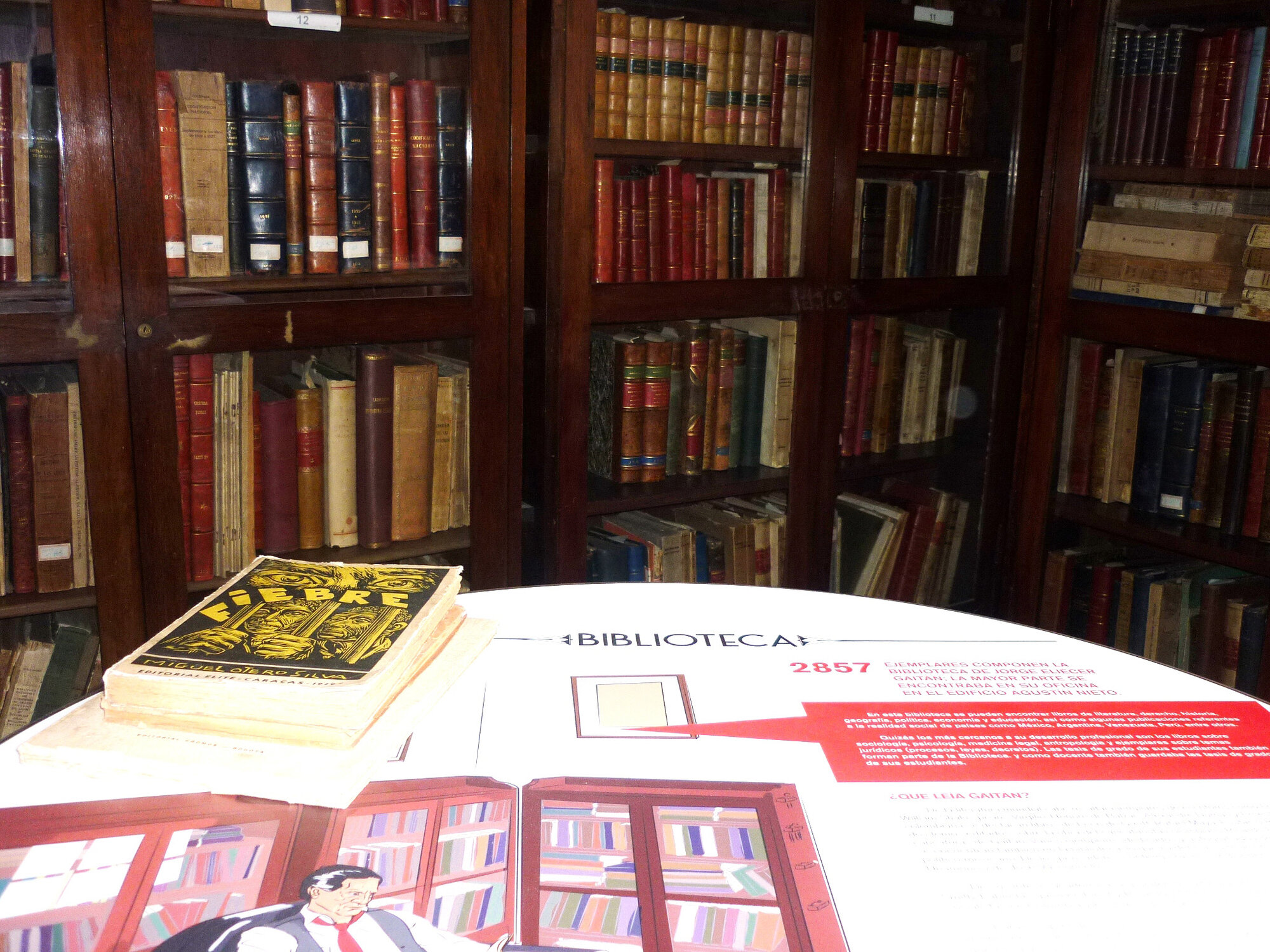 La biblioteca de Gaitán consta de 2857 ejemplares, además de diversos números de revistas, leyes, proyectos de ley y exposiciones de motivos.