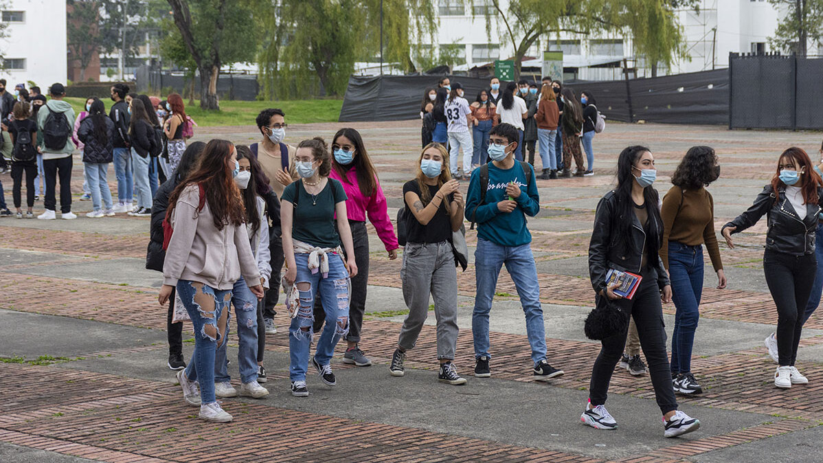 El uso de tapabocas será obligatorio para todo el personal que asista a clases en la Sede Bogotá de la UNAL. Foto: Brandon Pinto - Unimedios.