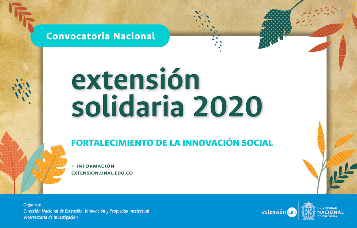 La convocatoria Extensión Solidaria 2020 estará abierta hasta el 15 de mayo. Foto: cortesía DNEIPI.