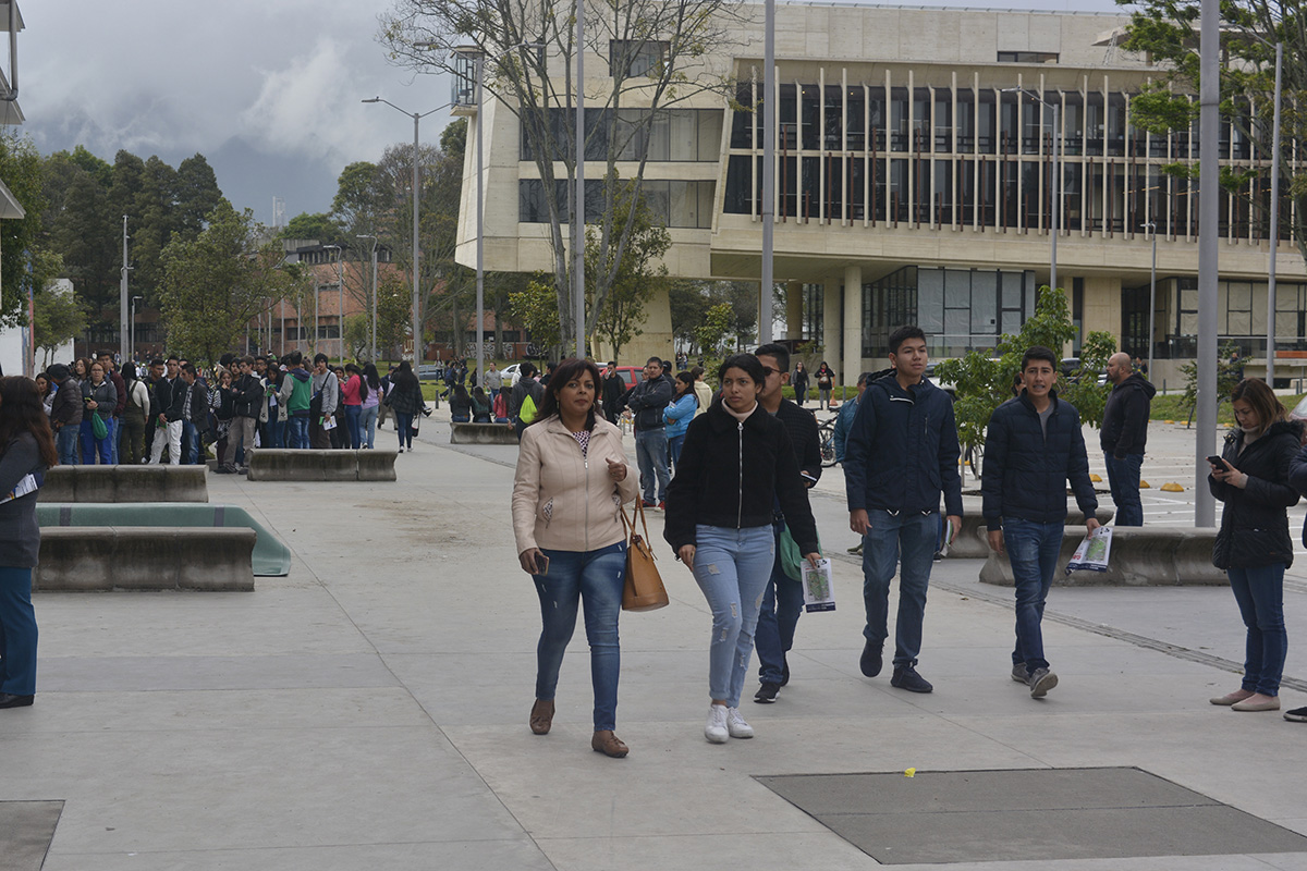 Varios edificios de la U.N. Sede Bogotá se habilitaron para recibir a los candidatos a las pruebas de ingreso. Fotos: Santiago Rodríguez ' Unimedios.