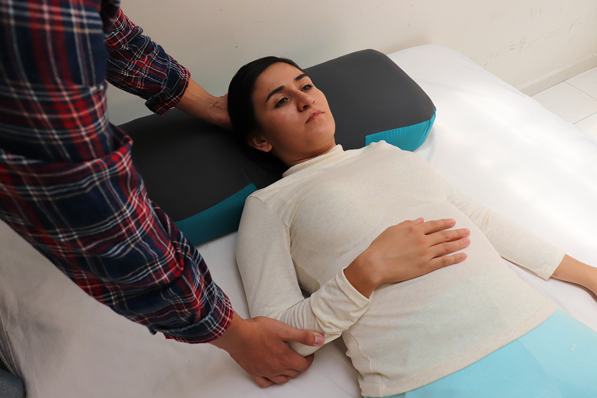 Estudiantes de la UNAL Sede Palmira desarrollaron un sistema de posicionamiento para prevenir las úlceras por presión. Fotos: Yiseth Escandón, María Pinzón, Jeferson Muñoz y Pablo Vallejo.