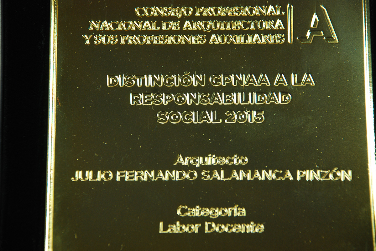 El premio fue entregado en Popayán por el Consejo Nacional de Arquitectura.