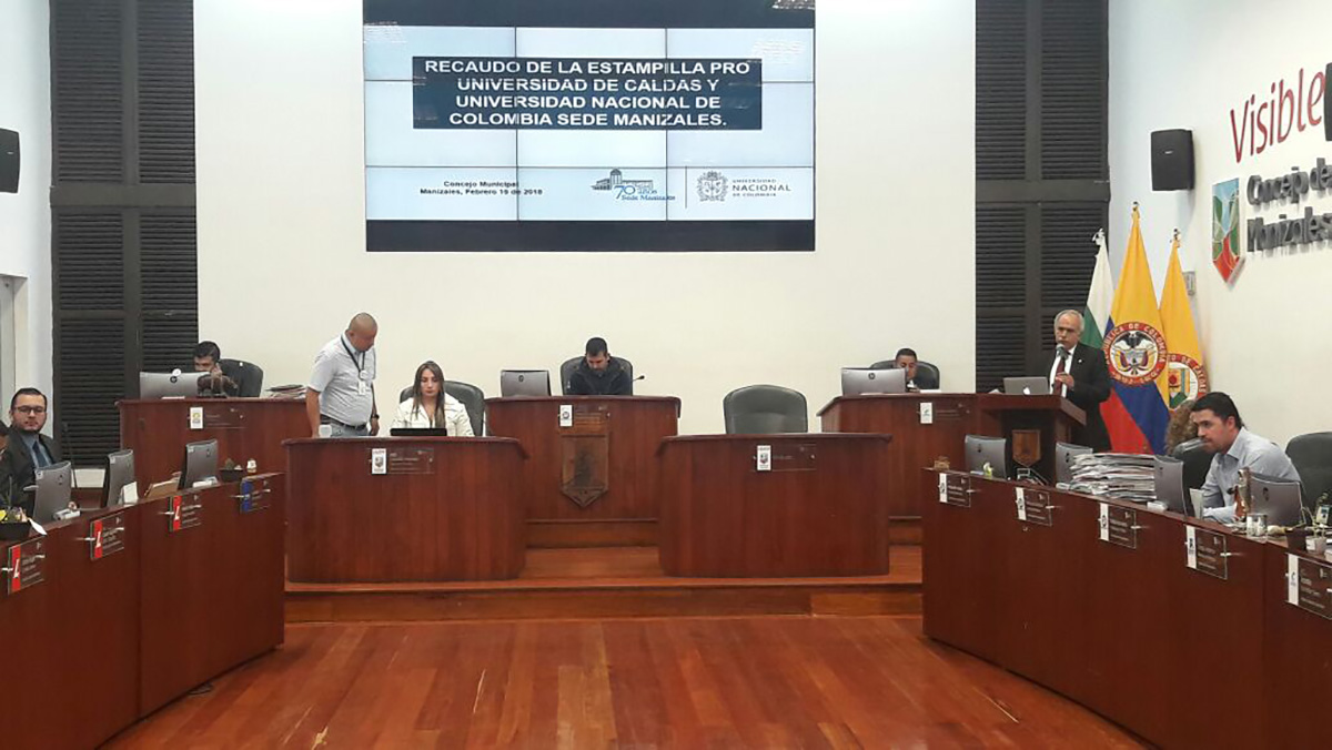 El vicerrector de la U.N. Sede Manizales expuso ante el Concejo la importancia de aprobar esta prórroga.