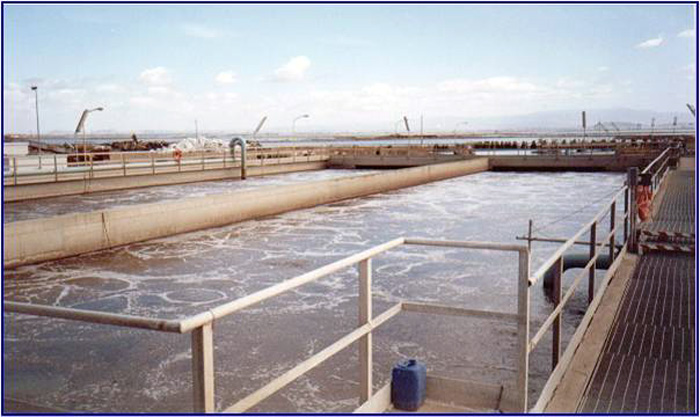 Planta de tratamiento de aguas residuales.