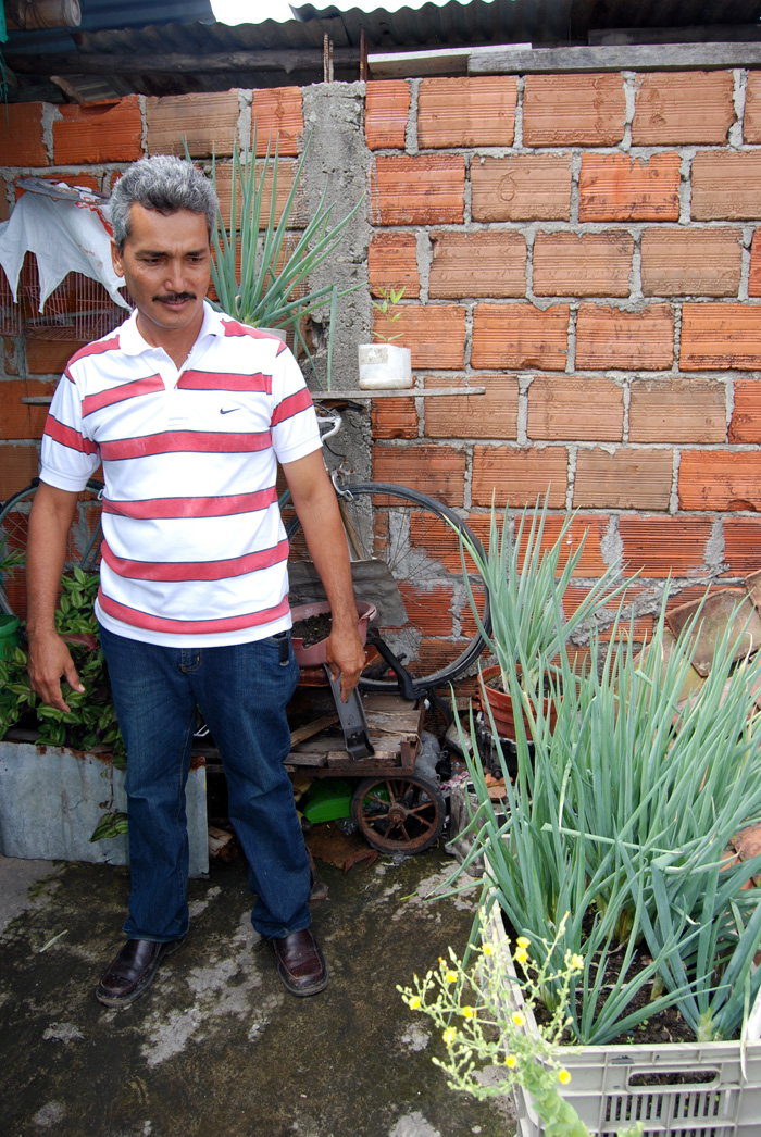 En los techos de sus casas, los estudiantes han hecho huertas con cebolla larga y lechuga. Fotos: Palmira/Unimedios