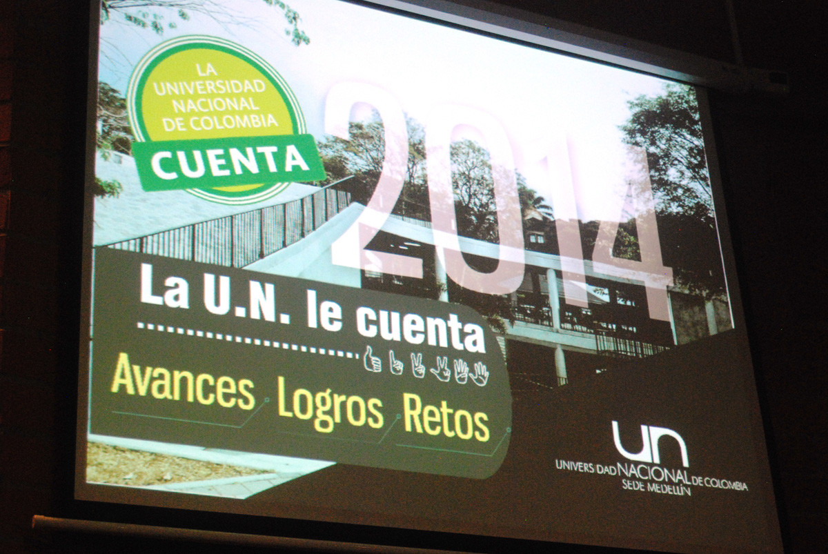 La rendición de cuentas 2014 se llevó a cabo en el Auditorio Gerardo Molina de la Sede. Fotos: Mónica Escobar.