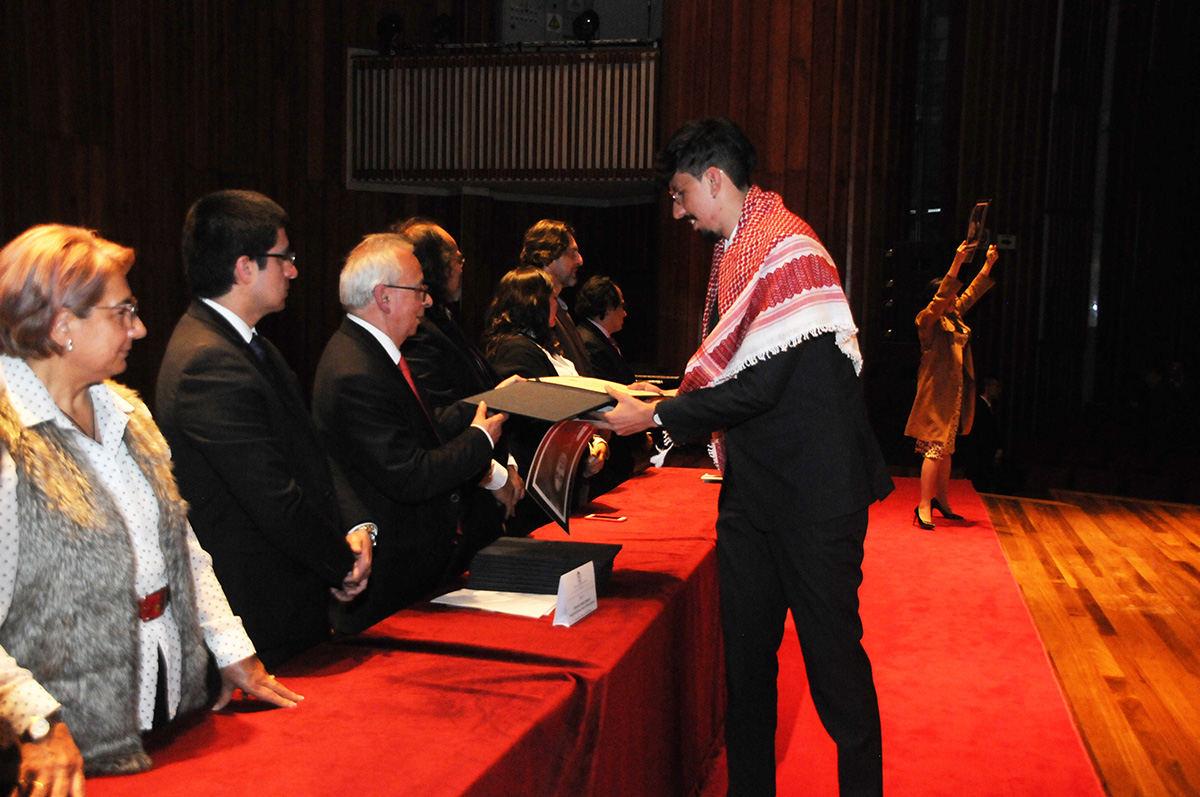 Los primeros egresados de la Especialización recibieron su título en el Auditorio León de Greiff de la UNAL Sede Bogotá. Fotos: Nicolás Bojacá ' Unimedios.